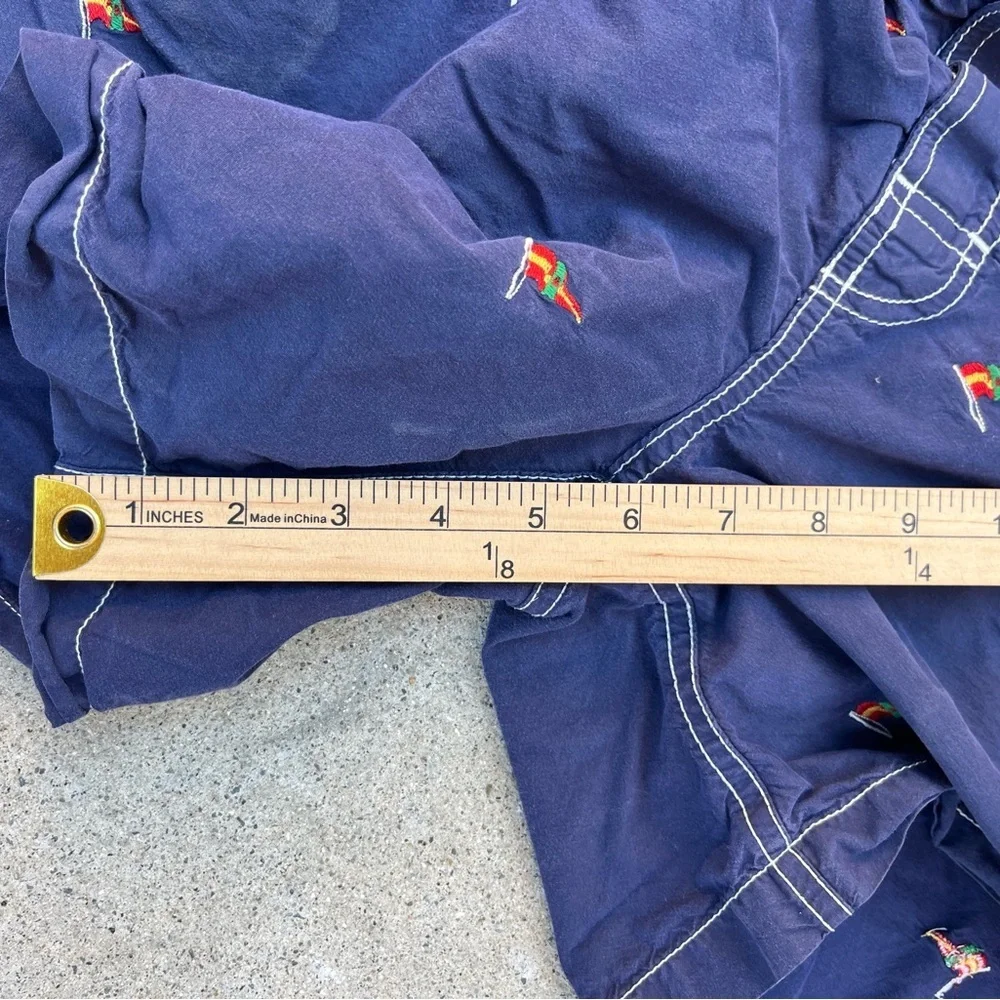 Men's Vintage Polo Ralph Lauren Swim Trunks Blue All-Over Print M Sailboat‎ Prep